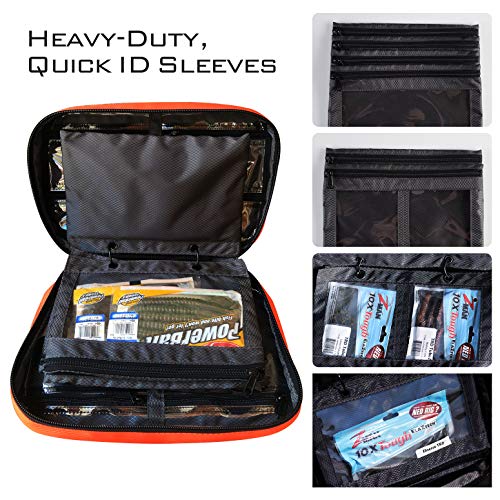 KastKing Signature Lure Bag Utility Binder Tackle Bag - Fishing Gear, Self-Healing Zippers & Padded Handle Design
