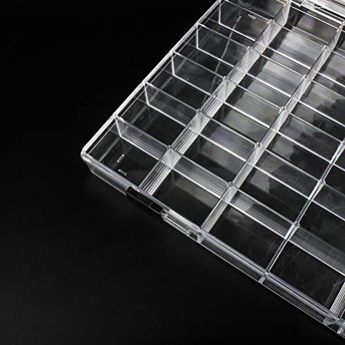 36 Grids Clear Plastic Organizer Box, Craft Storage Container for Beads Organizer, Art DIY, Crafts Jewelry Storage, Fishing Tackles, Rock Collection, 1 Pack - color: 36 Grids-1 Pack