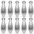 Bank Sinkers Fishing Weights, No-Roll Hexagonal, Surf & Catfish Saltwater - style: 3 Ounce-10pcs