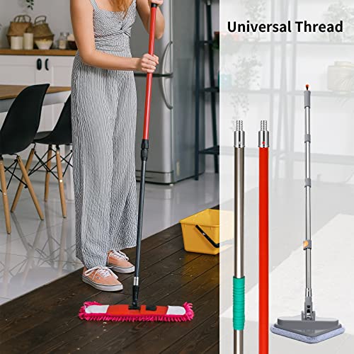 2 Pcs Threaded Tip Replacement,Ultra Threaded Tip Repair Kit Metal Threaded Handle Tips for 1" Wood or Metal Poles Handle Replacement Extension Pole Adapter for Mop,Broom,Household Cleaning Tools