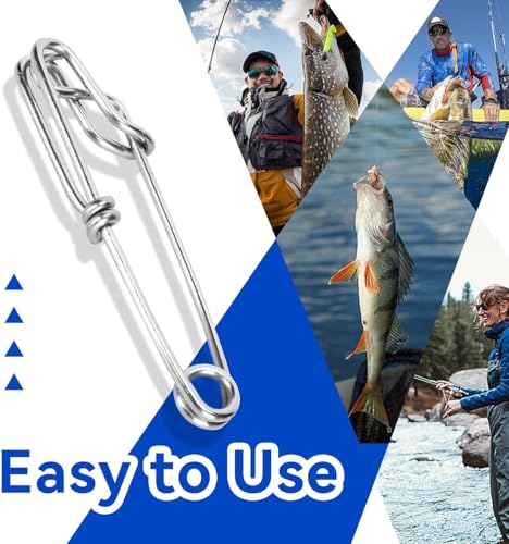 15pcs Longline Fishing Snap Clips, Stainless Steel Tuna Clips with Snap Swivel Longline Branch Hangers Fishing Accessories for Saltwater, Shark, Tuna Fishing
