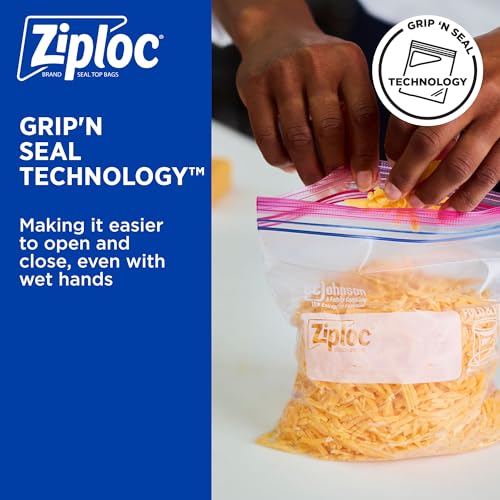 SC Johnson Professional, Ziploc Storage Bags, For Food Organization and Storage, Double Zipper Seal, Easy-Open Tabs Quart, 500 Count - size: 1 Quart
