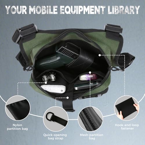 koculemi Outdoor Sports Chest Bag for Men, Chest Vest Holster Fits Most Pistols, EDC Travel Chest Pack for Running, Hiking - color: Olive