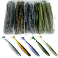 Fishing Soft Plastic Lures, Paddle Tail Swim Baits for Bass Fishing,Paddle Tail Swimbaits for for Bass Trout Walleye Lures, 30/50pcs Soft Plastic Baits with Box - color: C:3.54in/0.148oz-30pcs
