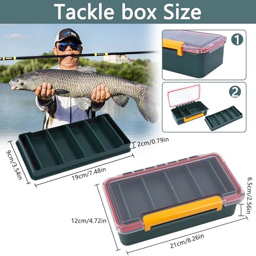 Fishing Tackle Box with Fishing Lures,72Pcs Fishing Lures Kit-Pliers,Topwater Lures,Hooks,Spinnerbaits,Saltwater & Freshwater Fishing Gear and Equipment,Fishing Gifts for Men