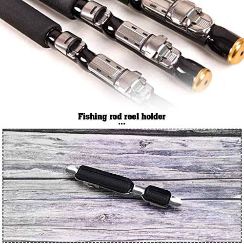Create Idea 6-Piece Fishing Rod Reel Holder - Stainless Steel Reel Seat Clip - Durable Deck Fishing Accessory