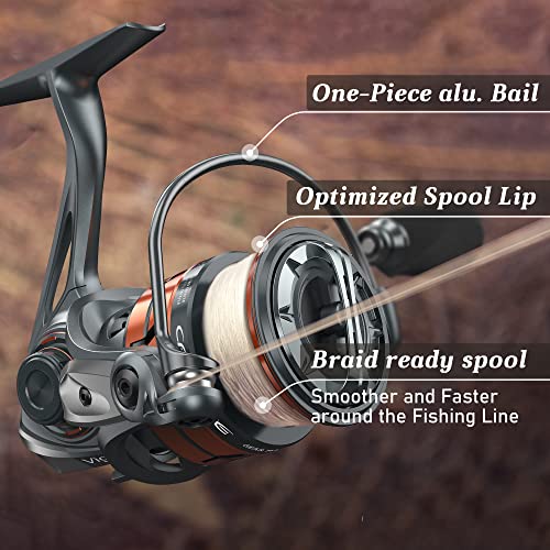 Cadence Vigor Spinning Reel - 9+1 BB Fishing Reel with Lightweight Magnesium Frame, Smooth Powerful Spinning Reels with High-Speed 6.2:1 Gear Ratio, 36 LBs Max Drag & Stronger Machined Handle