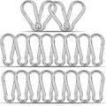 20PCS M5 Heavy Duty Carabiner Clip, 2Inch Snap Hook Quick Link Small Carabiner Clips,Spring Link Buckle for Fishing Camping Hammock Dog Leashes-220LBS Holding Capacity (Silver) - color: Silver, size: 20PCS-M5
