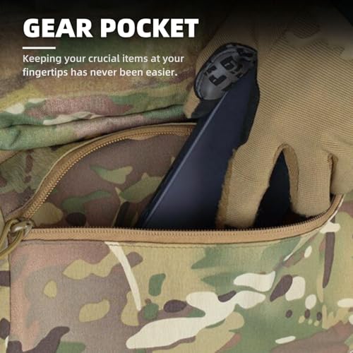2 in 1 Handwarmer & Tactical Drop Pouch/Waist Bag. Plate Carrier Vest Chest Rig Hook Loop Dangler or 26-52 in Buckle Strap EDC Fanny Pack, Muff for Winter Outdoor/Camping/Hunting/Football/Fishing - color: WG