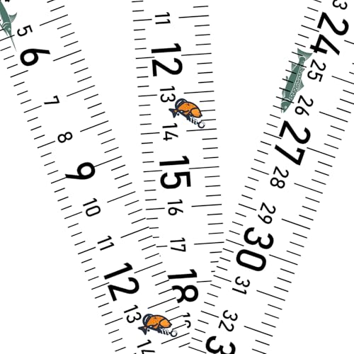 58 Inch Fish Measuring Tape Sticker for Boat 3Pcs Waterproof Self Adhesive Fishing Ruler for Boat Fishing Rod Kayak Accessories Cooler Workbench - color: 58 in white ruler
