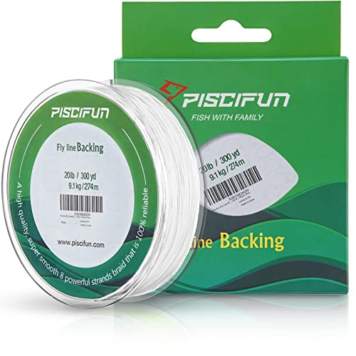 Piscifun Fly Line Backing, Braided Fly Backing Line - color: White, size: 20lb/300yd