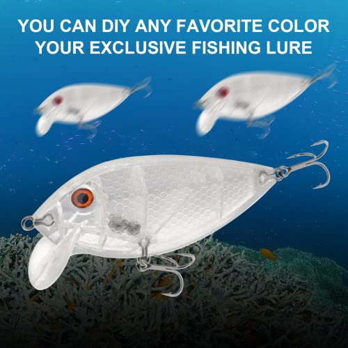 10pcs/20pcs Fishing Blanks Lures Kit Fishing Topwater Unpainted Swimbait Unpainted Crankbaits Hard Baits DIY Lure for Bass Salmon Trout Saltwater and Freshwater - color: A: 20pcs 0.28oz/8g