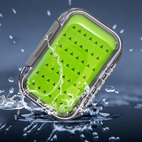 Aventik Silicone Fly Fishing Box Jig Box Waterproof Streamer flies Case Double Sided Clear Lid Storage Lure Case Saltwater Freshwater (XSB:4.24x3.04x1.36inch) - style: XSB:4.24x3.04x1.36inch