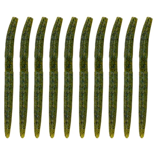 Soft Plastic Fishing Lures with Salted Hook Slot 10pcs FS/RE-09 - color: Color A