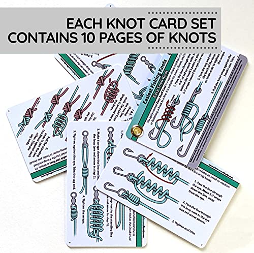 ReferenceReady Deluxe Knot Tying Kit with Rope, Cord, Fishing Line, and 3 Knot Tying Guides (Outdoors, Fishing, Boating) for Preppers and Survivalists