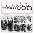 Fishing Rod Repair Kit - Fishing Rod Tips and Guides Replacement Kit With Ceramic Guide Rings - color: rod guides_75pcs