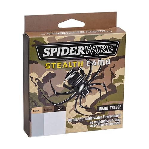 SpiderWire Stealth Braid Fishing Line - color: Camo, size: 125yd, style: 10lb Break Strength