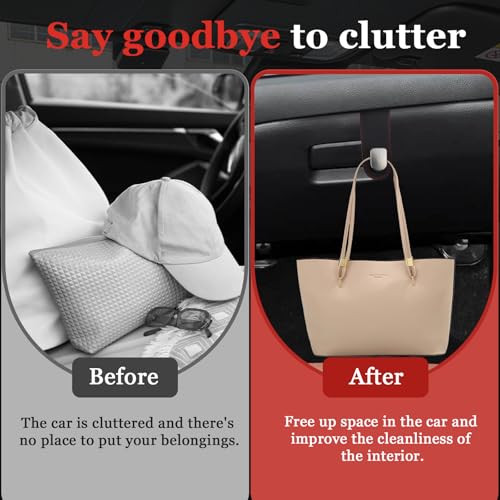 wuyaoyao Car Co-Pilot Glovebox Hooks, Automotive Co-Pilot Glove Box Hanging Storage Hook, Vehicle Purse Hanger Organizer for Handbag Grocery Bag Umbrella, Universal Car Accessories (Single Hook) - size: Single Hook