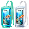 ProCase 2 Pack Floating Waterproof Phone Pouch IPX8,Universal Dry Bag Fits iPhone 17/16/15/14/13 Series,Galaxy S24/S23/S22, Pixel 8/7 (Up to 7”),Touchscreen,Underwater & Snow Protection -Whitegreen - color: White/Green
