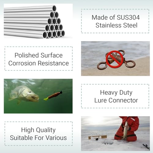 Atibin Stainless Steel Barrel Swivel Snap Saltwater Swivels Fishing High Strength Lure Fishing Swivel Heavy Duty SUS304 - size: #3 (143lb) 50pcs