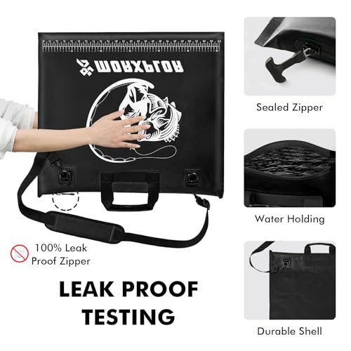 MORXPLOR Fish Bag Heavy Duty Tournament Fishing Weigh in Bag 26x23 19x34 inches - color: 23inch black with mesh bag