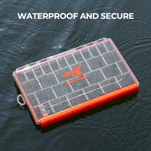 KastKing HyperSeal Waterproof Tackle Box, Waterproof 3700 Tackle Trays, Fishing Tackle Box Organizer with Removable Dividers, Lure Box and Terminal Tackle Storage, 1 Pack - size: 3700 (1 Pack)