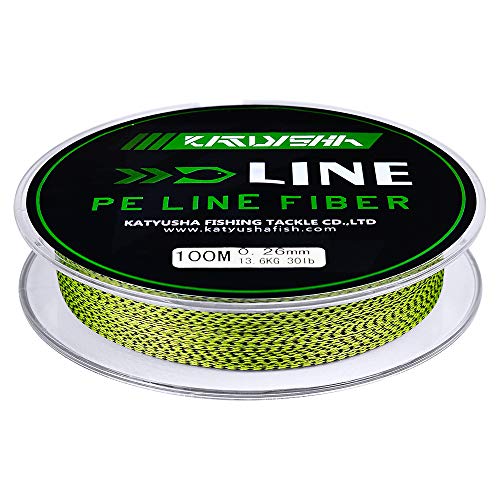 Braided Fishing Line, Abrasion Resistant Zero Stretch Braided Lines 4/8 Strands Super Strong Superline 6Lb -100Lb Test 109/328/547/1094/2187 Yards - color: Yellow/Black(4 Strand), size: 20 LB (109 Yards)