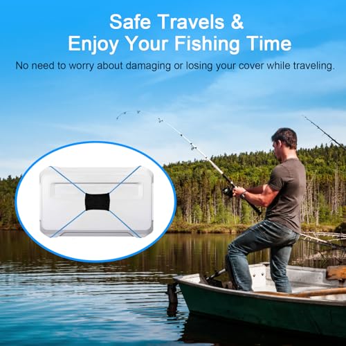 Thickened Fishing Finder Cover Straps, Adjustable Fish Finder Bungee for Securing Graph Cover for Travel - color: Green,Blue,Orange