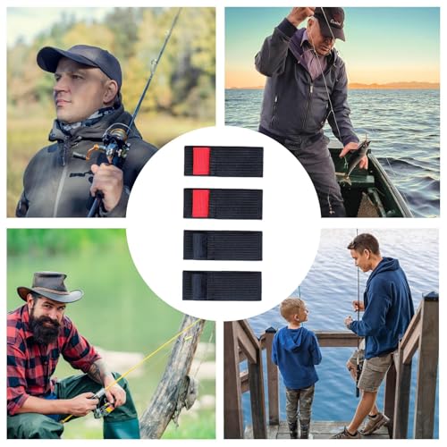 Fishing Spool Belt - 4PACK Fishing Reel Covers, Fishing Spool Belts, Fishing Bag Protector, Multipurpose Elastic Reel Protection Belt Band, Outdoor Equipment Tackle Ties for Adults Men, Multicolor, S - size: S