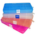 Qualsen 15 Girds Bead Organizer with Adjustable Dividers(4 Pack)，Tackle Box Organizer and Small Plastic Organizer Box for Jewelry, Beads, Earrings, Crafts, Screws and Fishing Tackles Small Items - size: 15 Gird-4s