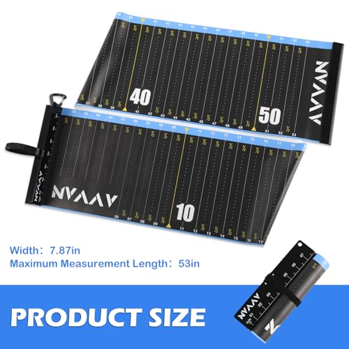 53in Fish Ruler, Waterproof Fish Measuring Tape, Portable Fishing Ruler with Bump Board, Fishing Measurement Tool for Boat, Kayak, Coolers, Yacht and Workbench