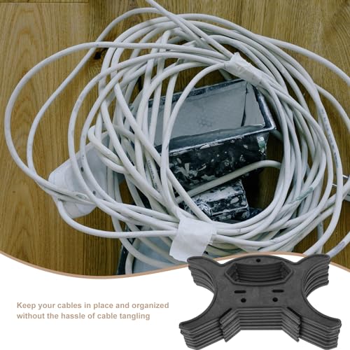 Garneck 8 PCS Rope Winder - Multipurpose Light Cord Wind Up and Holder - Christmas Light Bulb Storage Extension Cord Reel (Pack of 2) - size: 20.00X12.00X0.50CM (Pack of 2)