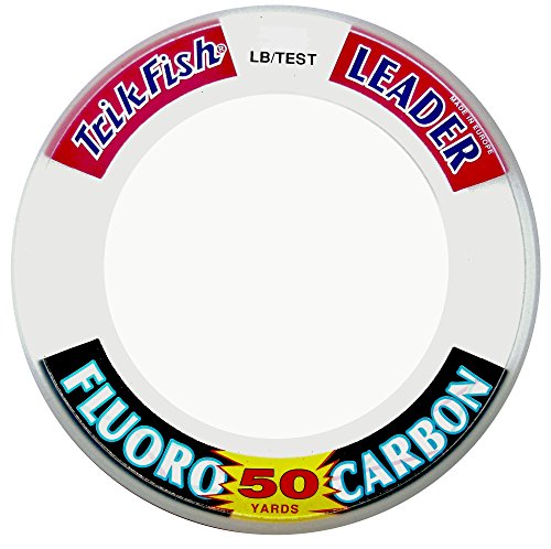 TrikFish Fluorocarbon Leader Fishing Line - Trik Fish Leader - Saltwater & Freshwater Fishing Line - Clear, Virtually Invisible - High Strength & Abrasion Resistance Lb Test - size: 50 Yards, style: 20lb Test