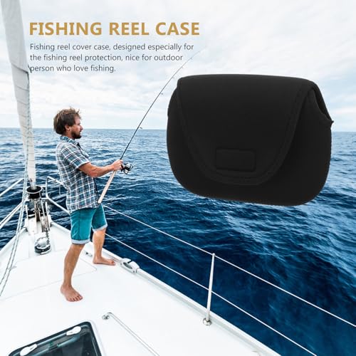 Baitcaster Reel Protective Bag Small Fishing Reel Sleeve Cover Portable Fishing Tackle Storage Pouch for Outdoor Anglers