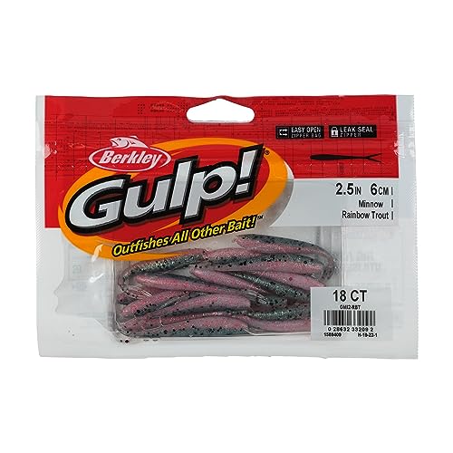 Berkley Gulp! Minnow Fishing Soft Bait - color: Rainbow Trout, size: 2 1/2"