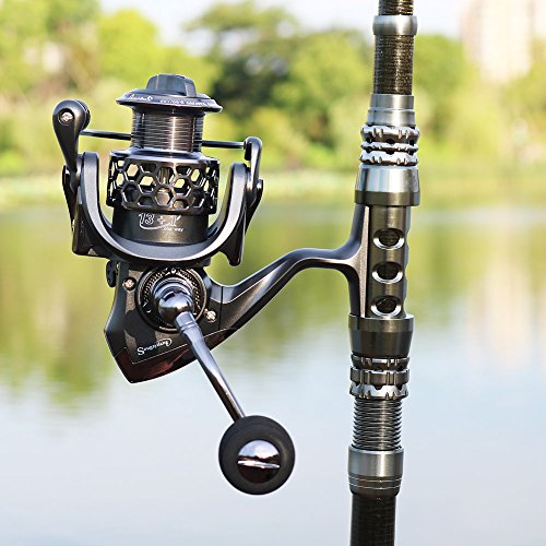 Sougayilang Telescopic Fishing Rod Reel Combos with Carbon Fiber Fishing Pole Spinning Reels and Fishing Accessories - color: Fishing Full Kit, size: 5.91 Ft Rod + XY 2000 Reel