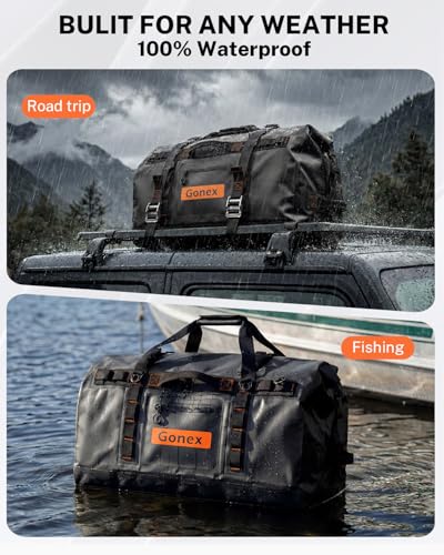 Gonex Waterproof Duffel Bag, 90L Heavy Duty Dry Duffle Bag with Reinforced Thickened Bottom, 3-in-1 Convertible Large Travel Backpack for Kayaking, Motorcycle, Camping & Boating, Black - color: Black, size: 90L