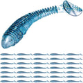 Pristis SwingShad, 35 pcs 3'' Paddle Tail Swimbaits, Soft Plastic Fishing Lures for Bass Crappie Smallmouth, Durable Swim Baits Sinking Swimmer Kit for Saltwater Freshwater Texas Carolina Fitness Rig - color: White Crappie