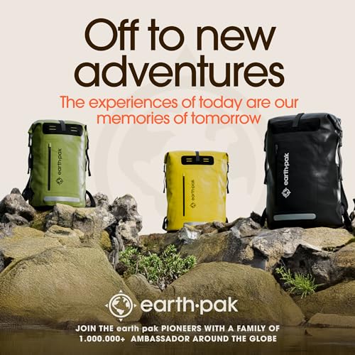 Earth Pak Waterproof Backpack - Heavy Duty Hiking Backpack - Roll-Top Closure Bag - Cushioned Dry Bag Waterproof Phone Case - color: Grey, size: 55L