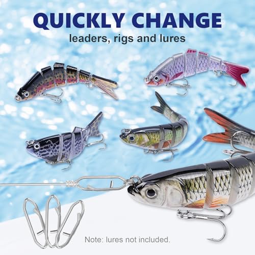 UCEC Circle Hooks Fishing Hooks 2X Strong Offset Circle Hooks Saltwater Black High Carbon Steel Octopus Catfish Hooks Fishing Gear Tackle 150pcs/ 240pcs - Size:#1 1/0 2/0 3/0 4/0 5/0 6/0 8/0 - color: Silver Assortment, size: 160+30pcs Clips 2/0 3/0 4/0 5/