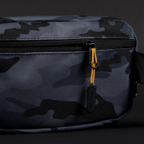 WOLFpak Crossbody Pack | Universal Fannypack for Adults & Kids | - color: Black Camo Orange