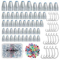 THKFISH Fishing Weights Sinkers Set, 28PCS Fishing Sinker Drop Shot Weights Kit,Drop Shot Rig Wacky Hooks for Saltwater Freshwater Bass Fishing - size: 120pcs-Tungsten Worm Weights Kit