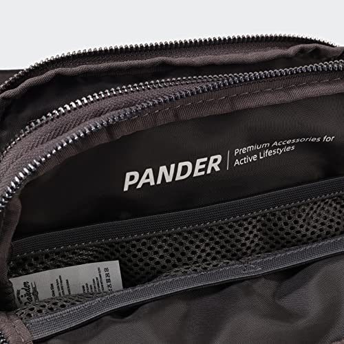 Pander Everywhere Belt Bag for Women, 5 Zipper Pockets Nylon Crossbody Fanny Pack Purse (Dim Grey) - color: Dim Grey