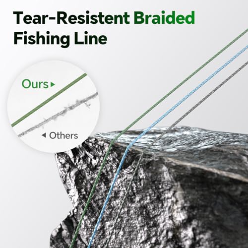 Ultra-Thin 20LB 8-Strand Braided Fishing Line 0.18mm with Knots Guide Card, Stronger than 4-Strand PE Line, Smooth as Silk & Longer Casting, Ideal for Bass Trout Fishing in Freshwater/Saltwater - color: Green, size: 20LB 330YDS