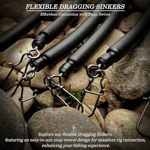 Dragging Weights for Catfish, No Snag Sinker Drag Drift Fishing Weight for Bottom Bouncing, Trolling, Drifting, Snagless Catfishing Sinker Tackle Gear and Equipment