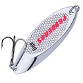 PROBEROS Fishing Spoons Lures Bass Baits Jigging Bait Tackle with Treble Hooks Hard Metal Spoon Fishing Lure Weight Pick 10 Pcs/Pack Silver Gold - color: 10PCS Silver, size: 40G-1.4OZ