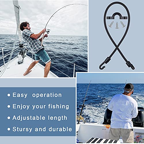 8 Sets Rod Strap Holder Boat Deck Rod Straps Rod Tamer Straps Fishing Rod Hold Down Straps Deck Mount Connector Boat Fishing Rod Straps Deck Mount Straps for Fishing Boat Kayak