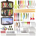 Fishing Lures,127PCS Tackle Box with Tackle Included,Crankbaits,Spoon,Hooks,Weight & Accessories,Fishing Bait Lure Gear Set,Bass,Trout Freshwater Saltwater