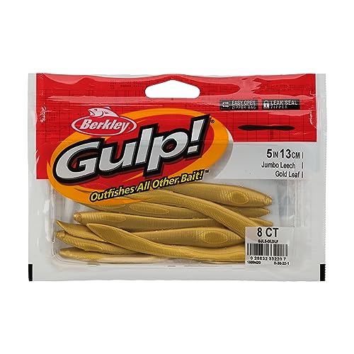 Berkley Gulp! Jumbo Leech Fishing Soft Bait - color: Gold Leaf