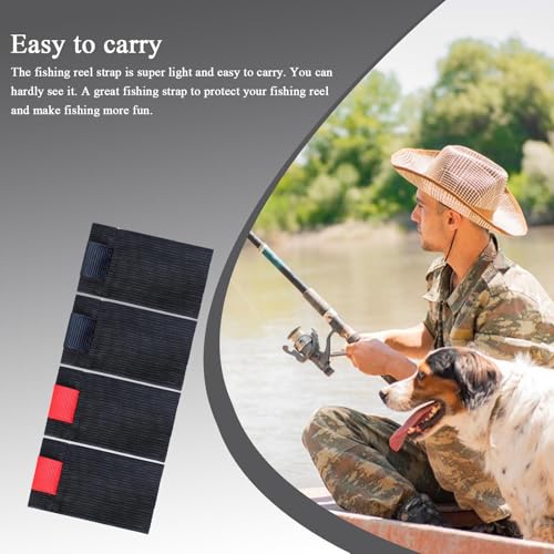 Fishing Spool Belt - 4PACK Fishing Reel Covers, Fishing Spool Belts, Fishing Bag Protector, Multipurpose Elastic Reel Protection Belt Band, Outdoor Equipment Tackle Ties for Adults Men, Multicolor, LL - size: LL